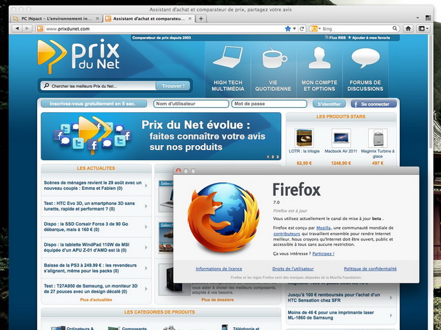 Firefox 7 bêta : régime minceur en mémoire vive consommée