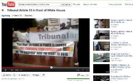 Manif à la Maison blanche