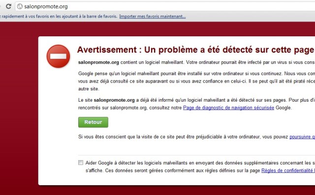 Le site web de Promote 2011 piraté