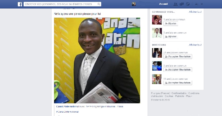 Nécrologie : Les camerounais pleurent Javis Nana sur Facebook Nécrologie : Les camerounais pleurent Javis Nana sur Facebook