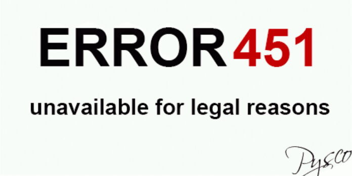 Navigation internet : ‘‘Erreur 451’’, le nouveau code qui signale une censure Navigation internet : ‘‘Erreur 451’’, le nouveau code qui signale une censure