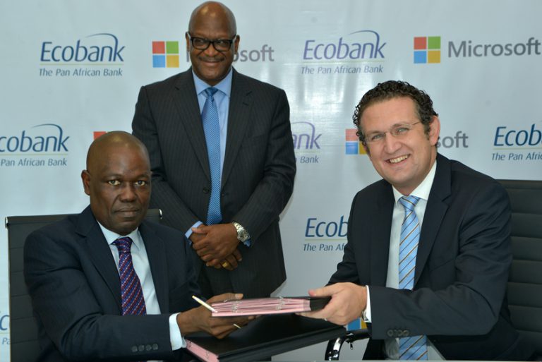 Microsoft et Ecobank s’engagent à accompagner les Etats africains dans le numérique
