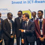 24 mai 2018. Paris, Parc des expositions. Viva Technology 2018. Le président français Emmanuel Macron et son homologue rwandais Paul Kagame au Stand du Rwanda.