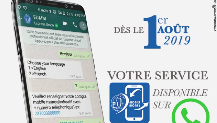 Cameroun : Express Union lance un service de mobile money via WhatsApp