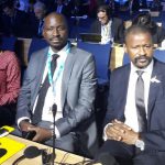 Le DG de l’ARPT Antigou Chérif et le ministre en charge du Numérique Moustapha Mamy Diaby
