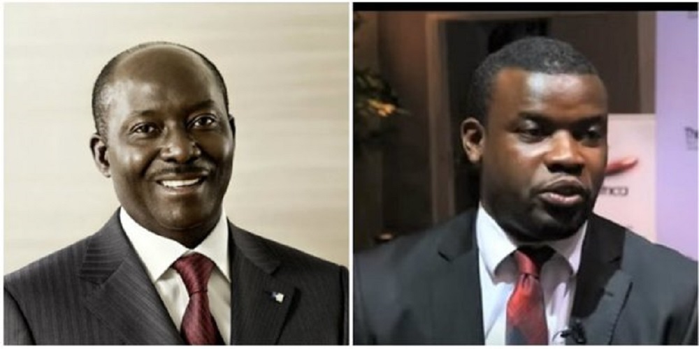 Henri-Claude Oyima, président du Groupe BGFI, et Ernest Tewelyo, fondateur et CEO e-Doley Finance