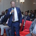 Lin Mombo; le président de l’ARCEP Gabon, et Alex Bernard Bongo Ondimba, le DG de l’ANINF.
