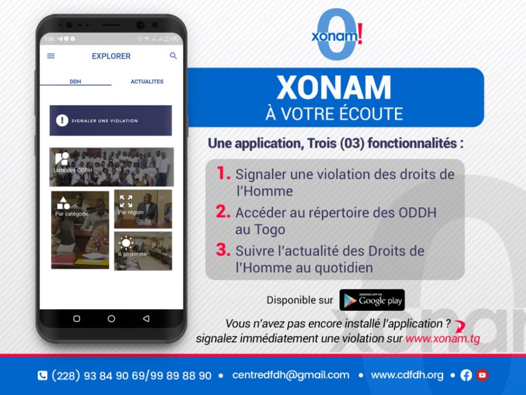 Togo : Xonam, l’application qui lutte contre les violations des droits de l’homme