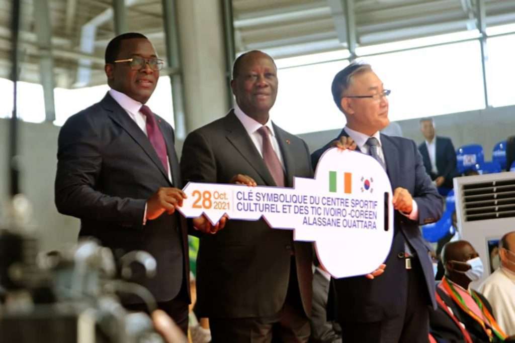 La Corée offre à la Côte d’Ivoire un Centre sportif, culturel et des TIC ivoiro-coréen d’une valeur de 6,5 milliards de FCFA