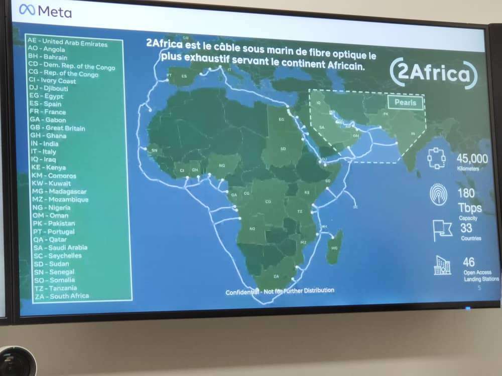 Louis-Marc Sakala de l’ARPCE Congo à Facebook Dubaï pour discuter de la fibre optique « 2Africa »  et de l’avenir du « Metavers »