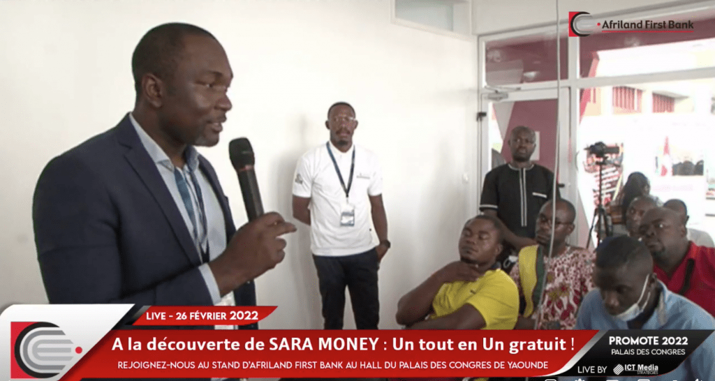 Hervé Ayissi [Afriland First Bank] à Promote 2022 : « Avec Sara Money, le transfert d’argent et le paiement des factures d’électricité sont gratuits » (Vidéo)