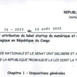 loi-n°71-2022-du-16-aout-2022-portant-attribution-du-label-startup-du-numerique-et-de-l’innovation-technologique-en-republique-du-congo