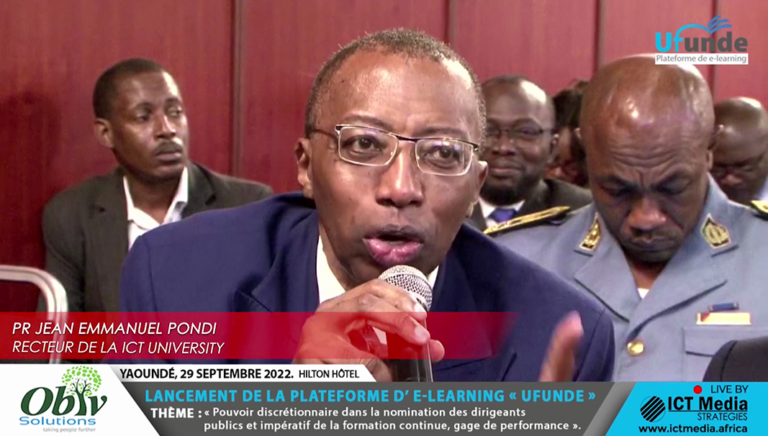 Le bel hommage du Pr Jean Emmanuel PONDI [ICT University] au Pr Ebenezer Njoh Mouelle : « Un Pr de classe internationale qui travaille sur le digital » [🔴 Live]