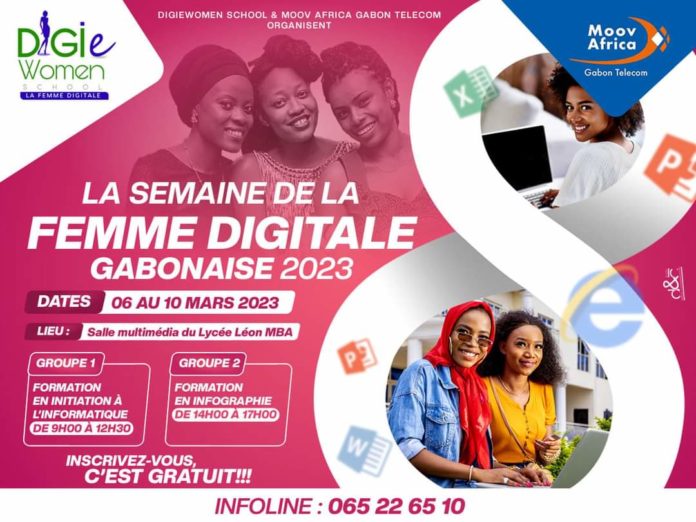Gabon : La Semaine de la Femme digitale gabonaise du 06 au 10 mars 2023, des formations en informatique et infographie gratuites