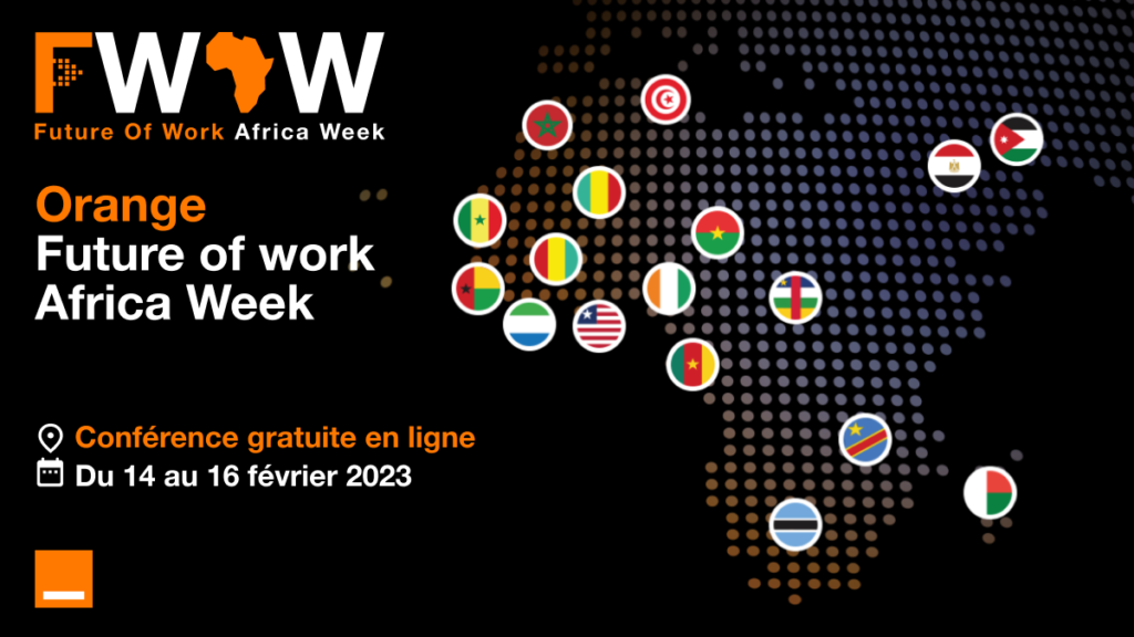 Le réseau Orange Digital Centers organise la conférence en ligne « Future of Work Africa Week » les 14, 15 et 16 février 2023