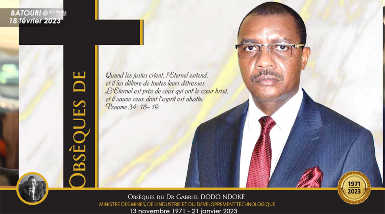 Cameroun : L’intégralité des obsèques officielles du ministre du développement technologique Gabriel DODO NDOKE [Vidéo]