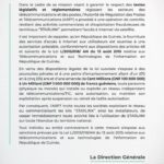 Communiqué Guinée sur Starlink