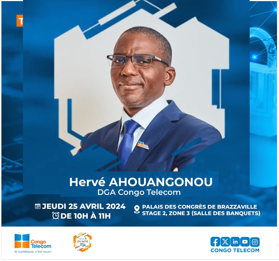Hervé AHOUNGONOU : « Très prochainement, Congo Telecom aura un réseau 3G, 4G, avec des sites en 5G »