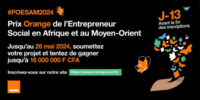 Orange lance la 14ème édition du Prix Orange de l’Entrepreneur Social en Afrique et au Moyen-Orient (POESAM)