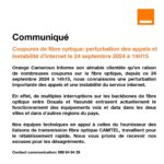Communiqué Orange sur la fibre optique