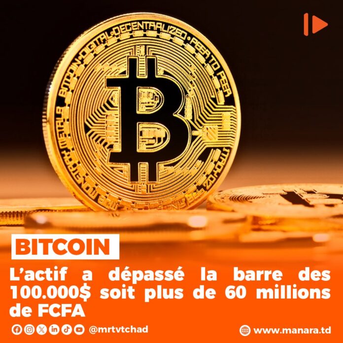 Fintech : Bitcoin atteint 102 562 $, soit plus de 64 millions de FCFA, les causes de cette croissance historique