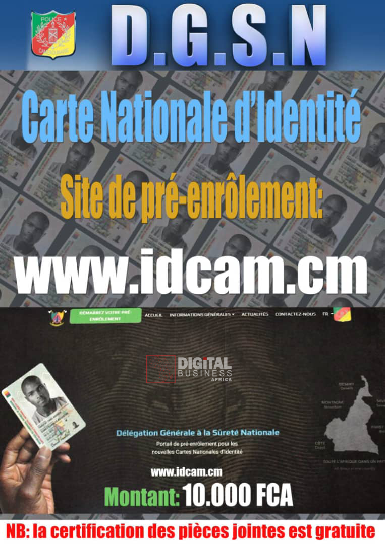 Cameroun : Obtenez désormais votre nouvelle carte nationale d’identité en ligne via https://www.idcam.cm [les étapes du pré-enrôlement]
