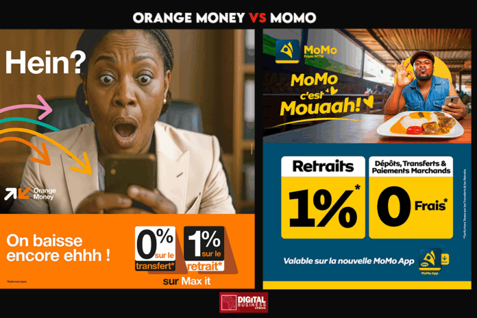 Comparatif – Paiement mobile au Cameroun : Orange et MTN appliquent 1 % de retrait dès 5 000 F.CFA via leurs apps Max it et Momo App