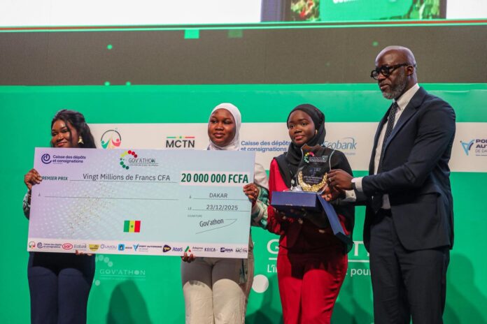 Gov’athon 2025/Sénégal : La startup AgriDataGov reçoit le 1ᵉʳ prix et 20 millions de FCFA