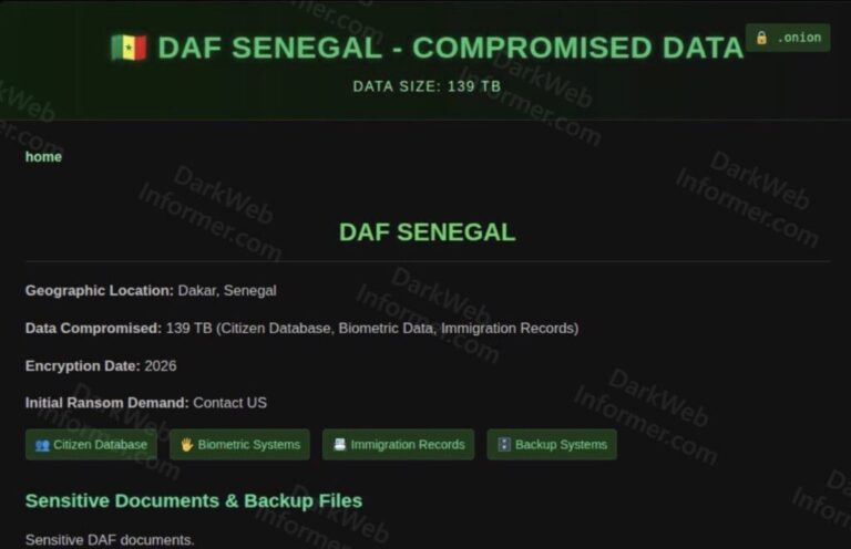 Sénégal : Du nouveau dans la cyberattaque de la Direction de l’Automatisation des Fichiers qui a causé le vol de 139 TB de données