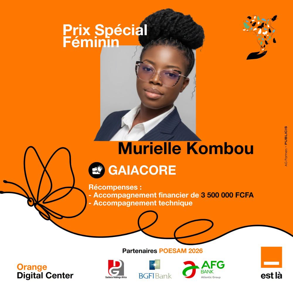 Murielle Kombou Prix spécial Féminin