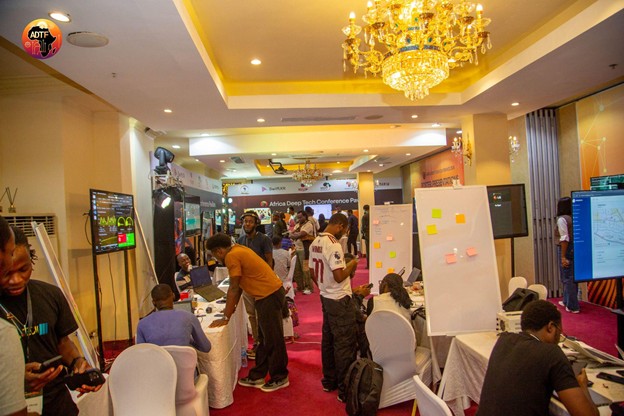 Cross-section of researchers, engineers, and builders at the Innovation Sandbox during the 2026 edition of the Africa Deep Tech Conference