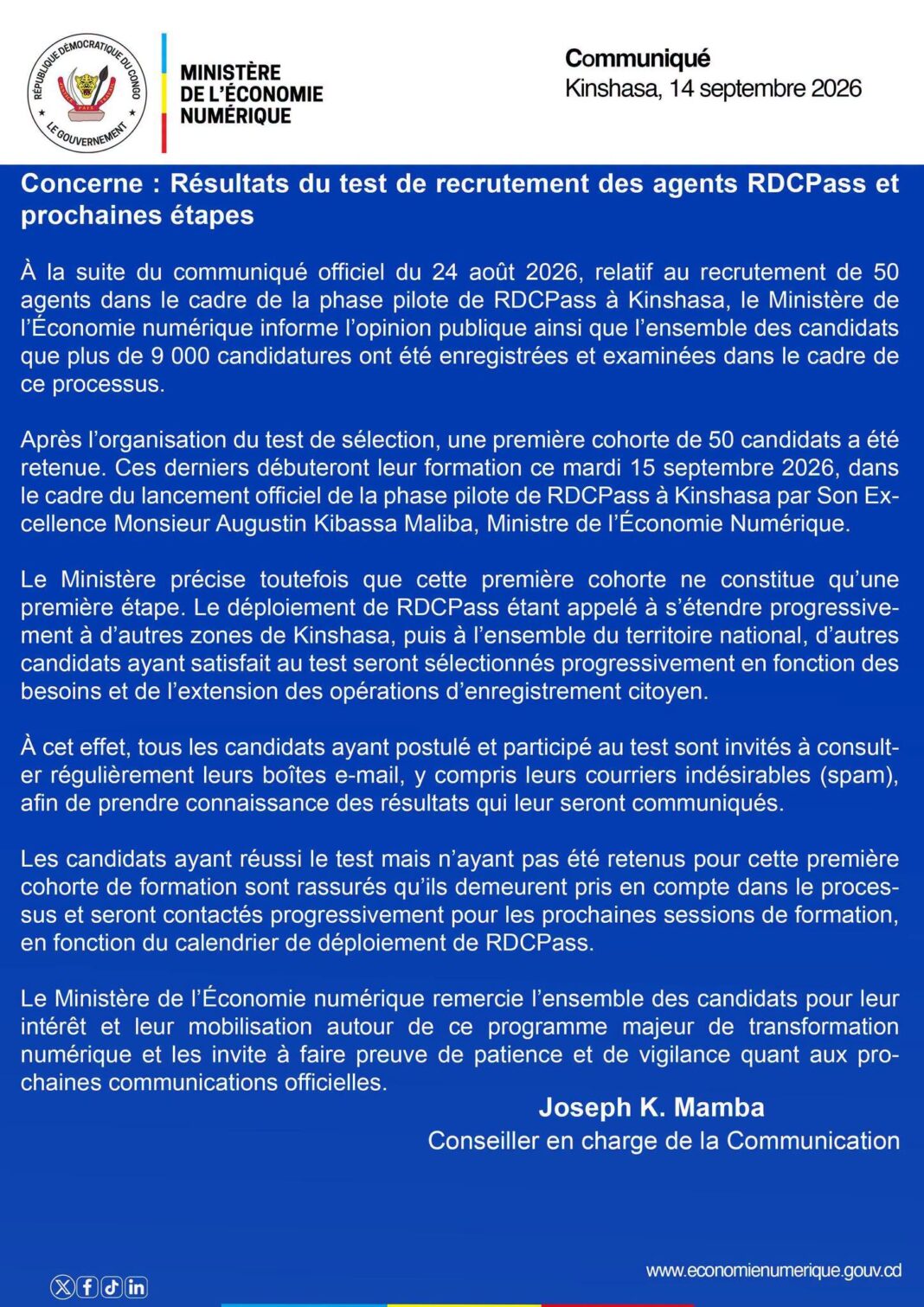 Nuemrique RDC
